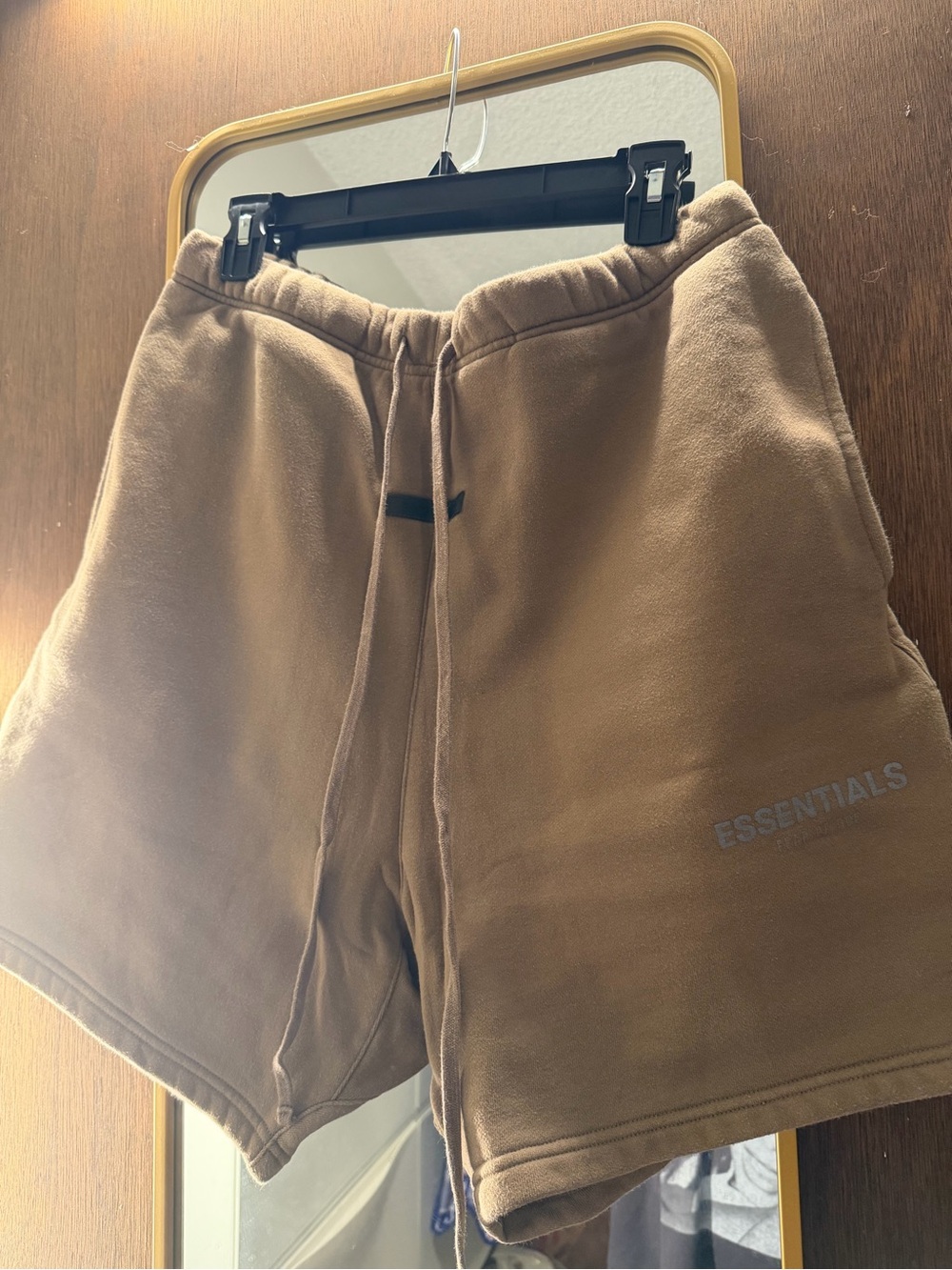 Essentials Fear of God shorts in tan & brown #fearofgod #essentials LIKE NEW